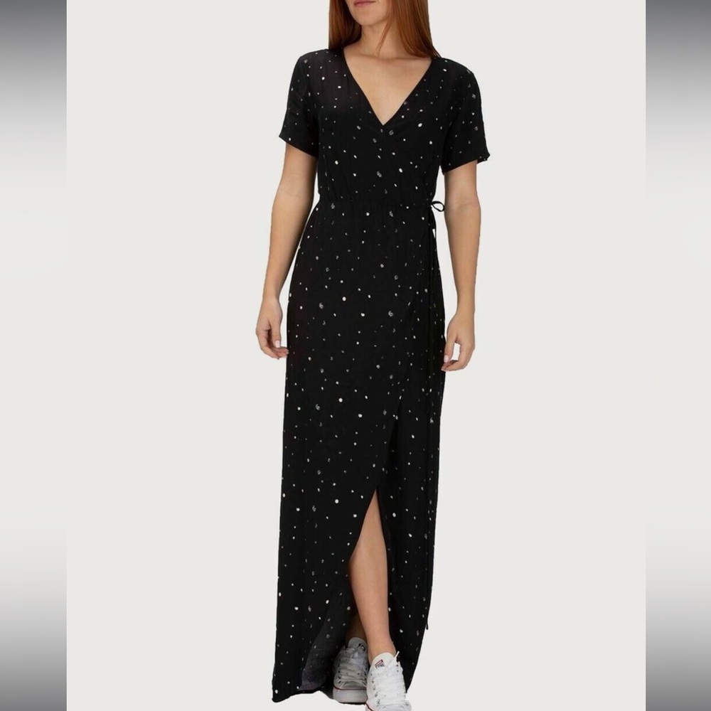 Hurley Dot Party Wrap Dress Large